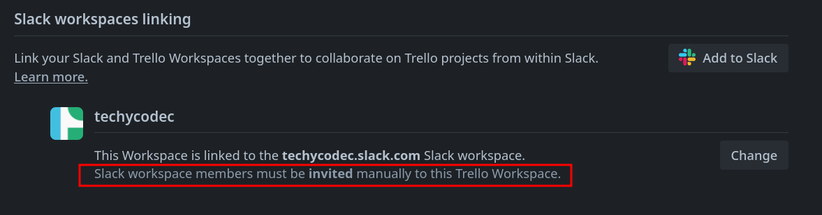 Integration Setup Screenshot