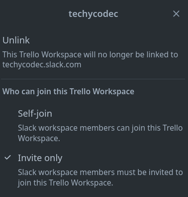 Invite Only Setting Screenshot