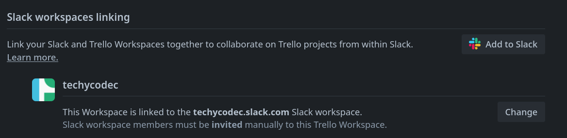 Slack Trello Integration Feature